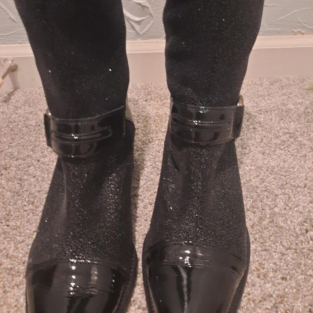 Knee high black boots